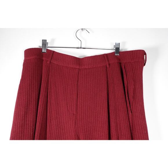OGL High Waisted Plicated Wide Leg Pant Red Size 2XL Wide Leg 1277-Z - Picture 4 of 12